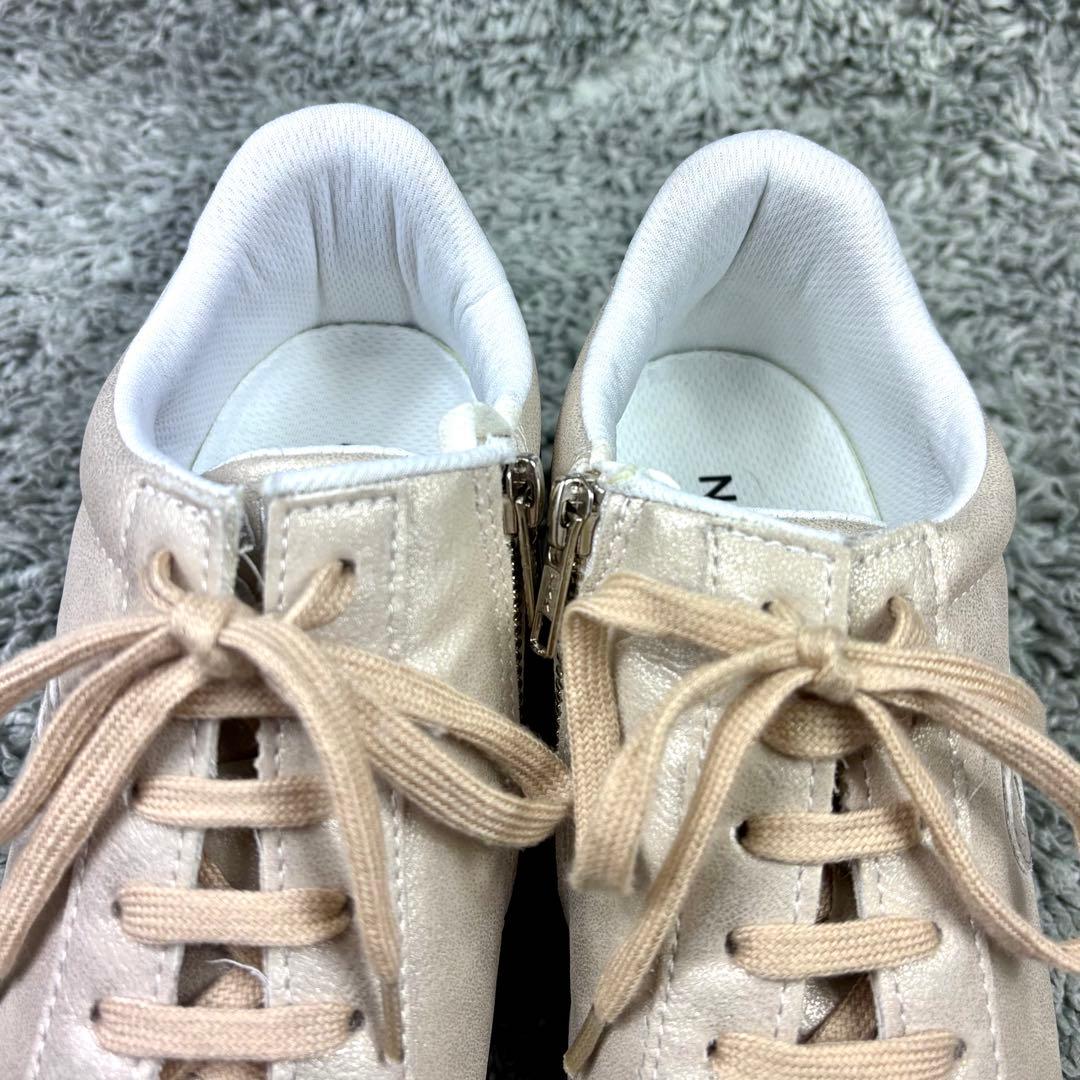 美品✨ノーネーム スピード ベージュ ゴールド 厚底 スニーカー 37 23.5