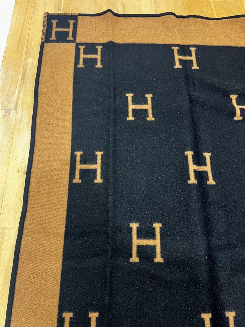 エルメス Hermesアヴァロン ブランケット ウールカシミヤ プレード