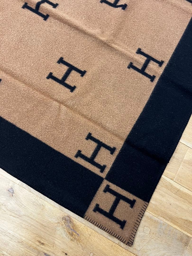 エルメス Hermesアヴァロン ブランケット ウールカシミヤ プレード