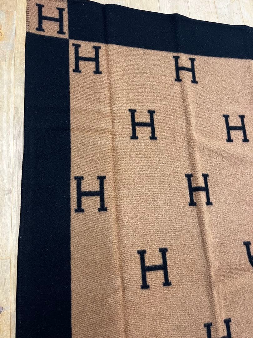 エルメス Hermesアヴァロン ブランケット ウールカシミヤ プレード