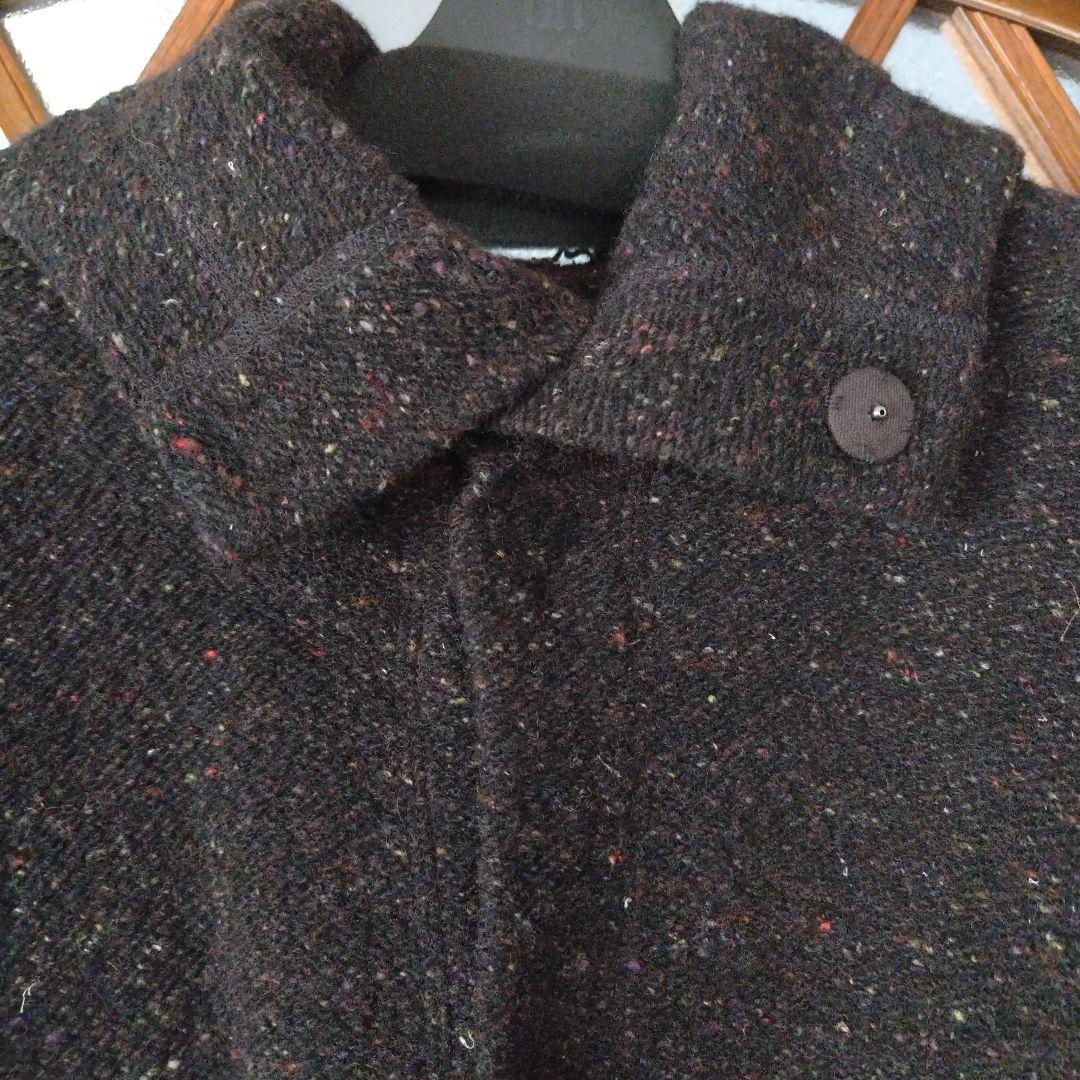 美品、ヨーガンレール　ネップツイードの軽くて暖かいコート2022 ブラウン