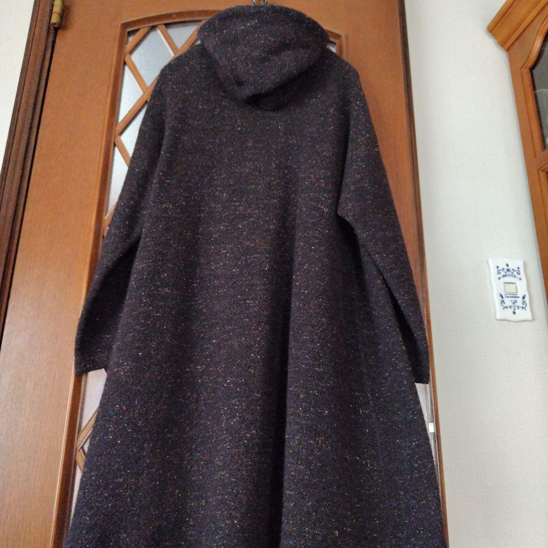 美品、ヨーガンレール　ネップツイードの軽くて暖かいコート2022 ブラウン