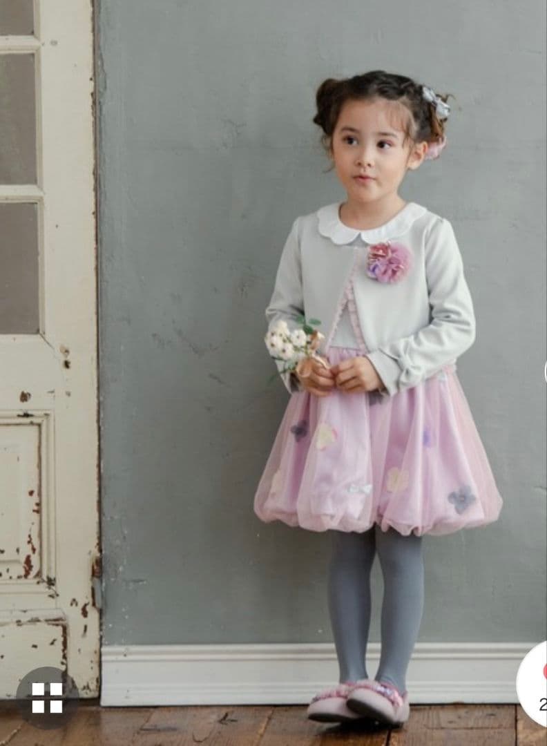 panpantutu お花とリボンのフォーマルセットアップ　120