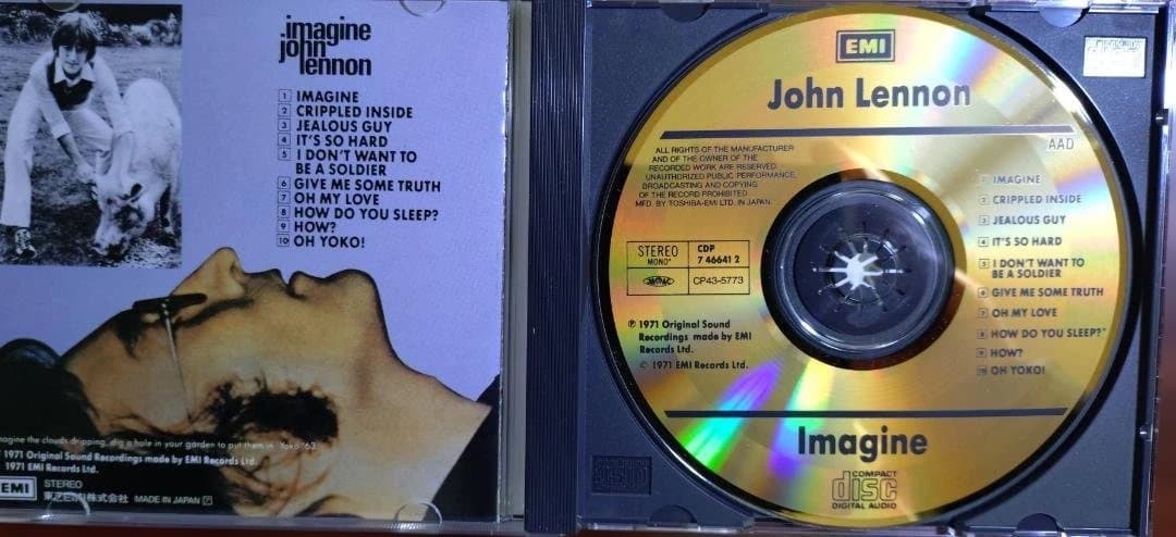 【新品同様】ジョン・レノン JOHN LENNON　IMAGINE　純金蒸着CD