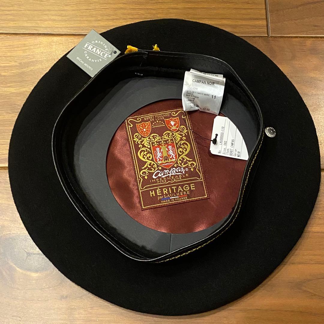 未使用 LAULHERE ローレル ベレー帽 フランス製 箱無しカンパン 110