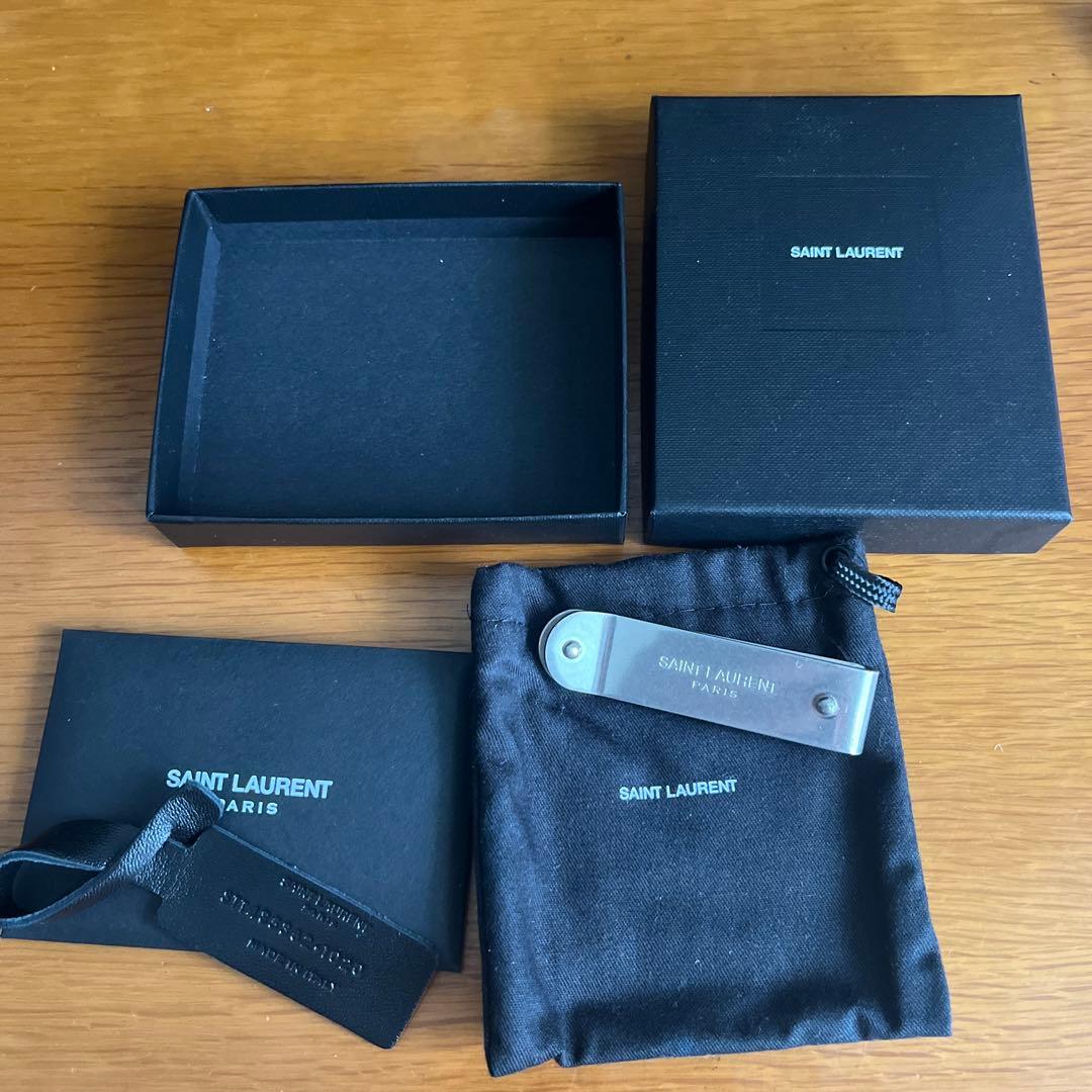 SAINT LAURENT マネークリップ シルバー