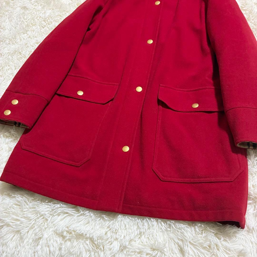 極美品 バーバリー カシミヤ ダブルフェイス ロングコート 金ボタン ホースロゴ