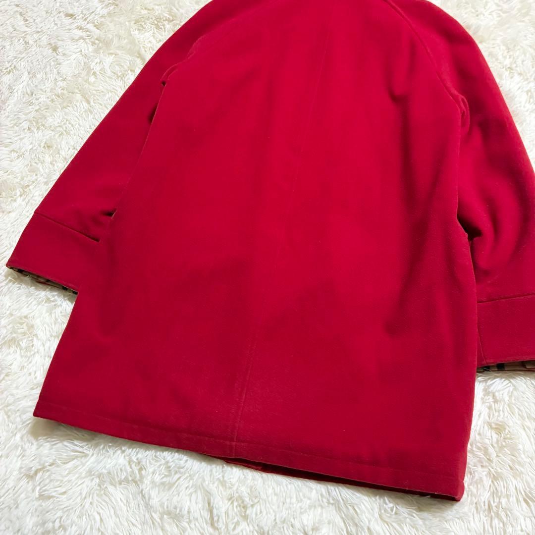 極美品 バーバリー カシミヤ ダブルフェイス ロングコート 金ボタン ホースロゴ