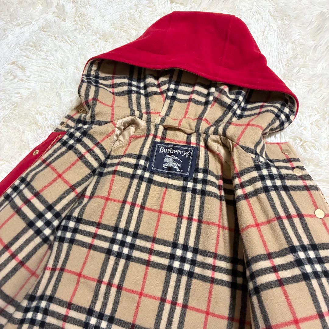 極美品 バーバリー カシミヤ ダブルフェイス ロングコート 金ボタン ホースロゴ