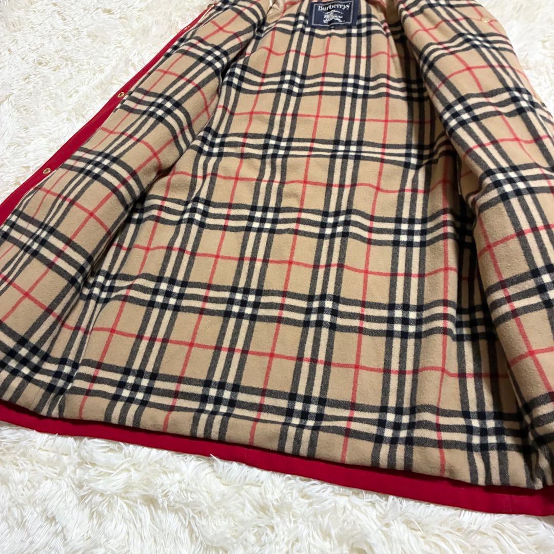 極美品 バーバリー カシミヤ ダブルフェイス ロングコート 金ボタン ホースロゴ