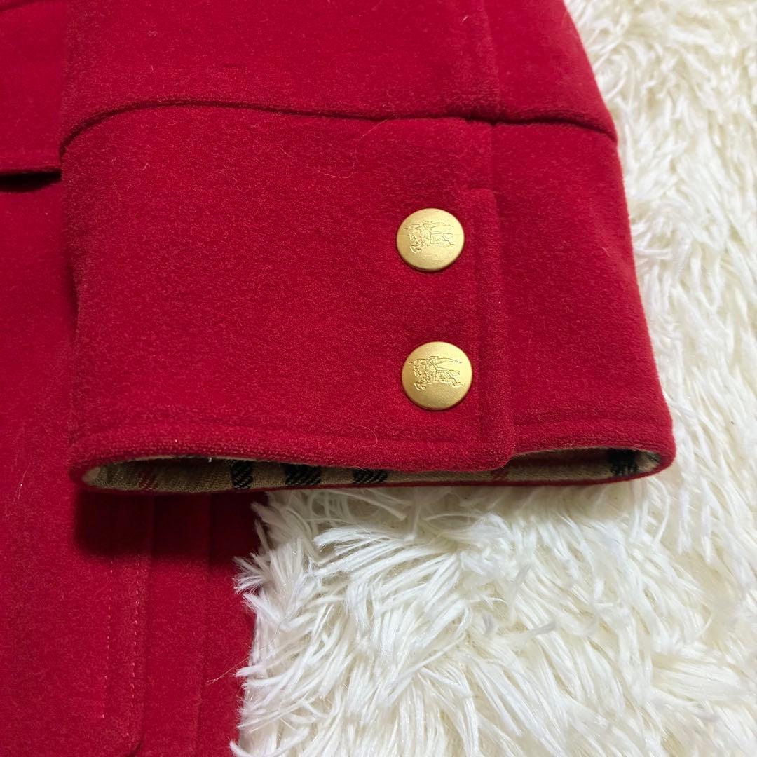 極美品 バーバリー カシミヤ ダブルフェイス ロングコート 金ボタン ホースロゴ