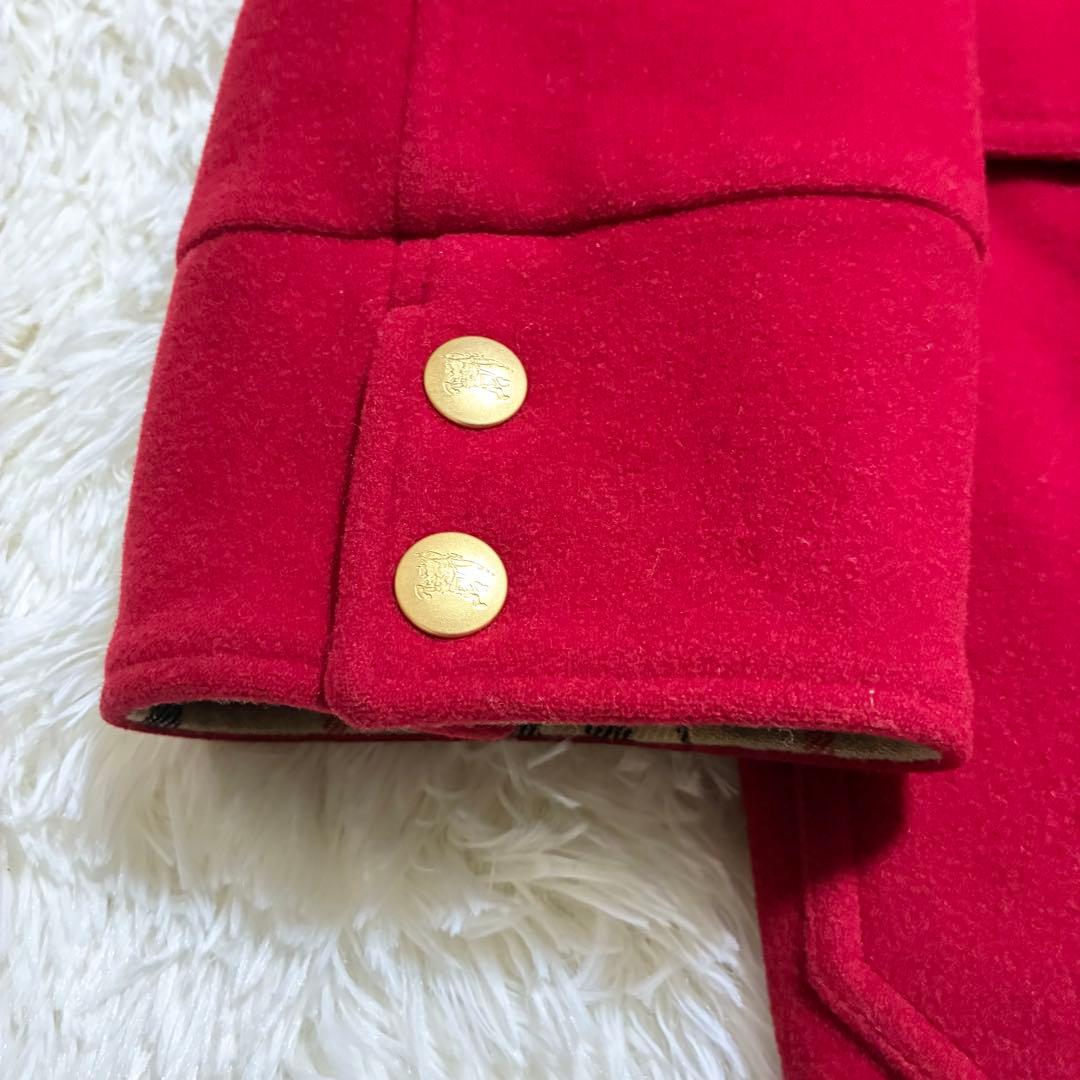 極美品 バーバリー カシミヤ ダブルフェイス ロングコート 金ボタン ホースロゴ