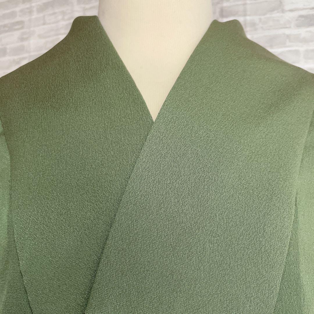 訪問着　フルセット　栞　地紙　紐紋様　エキゾチックカラー　躾糸付き　着物　Q5