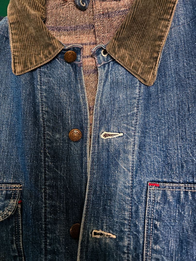 50s ヴィンテージ カバーオール ワーク デニム ジャケット エンジニア