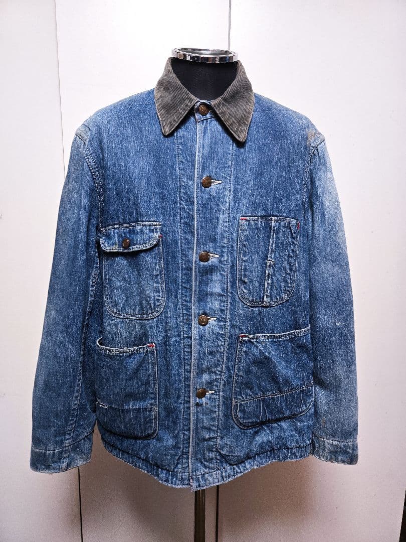 50s ヴィンテージ カバーオール ワーク デニム ジャケット エンジニア