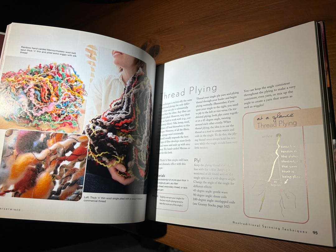 国内入手困難‼️糸紡ぎブックINTERTWINED アートヤーン　洋書　美品‼️