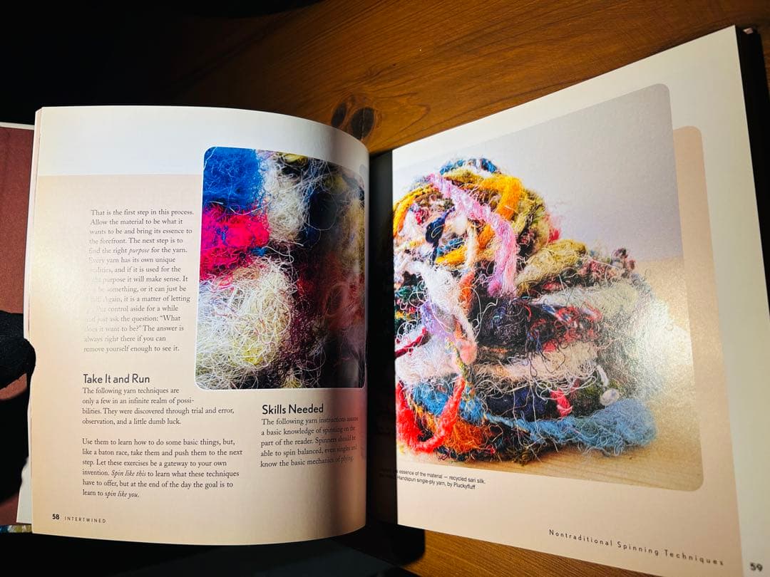 国内入手困難‼️糸紡ぎブックINTERTWINED アートヤーン　洋書　美品‼️