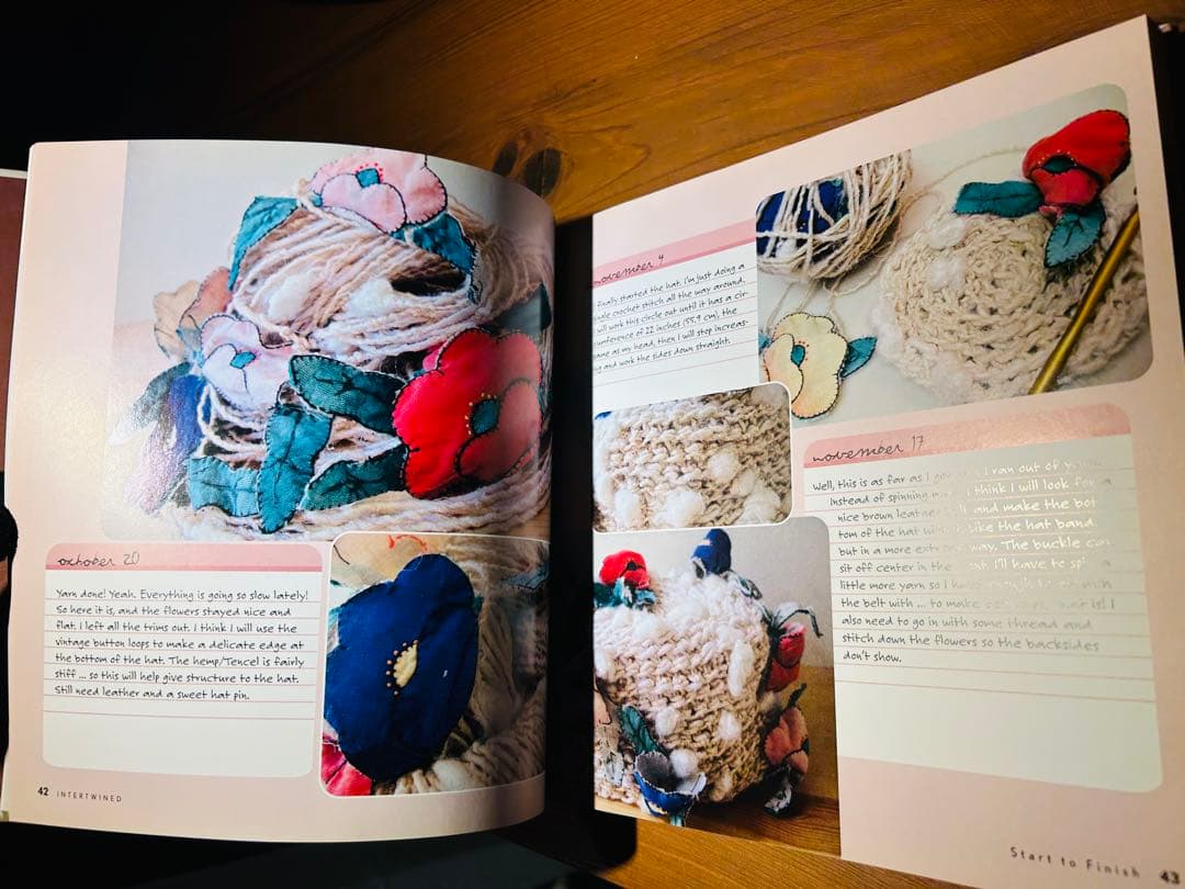 国内入手困難‼️糸紡ぎブックINTERTWINED アートヤーン　洋書　美品‼️