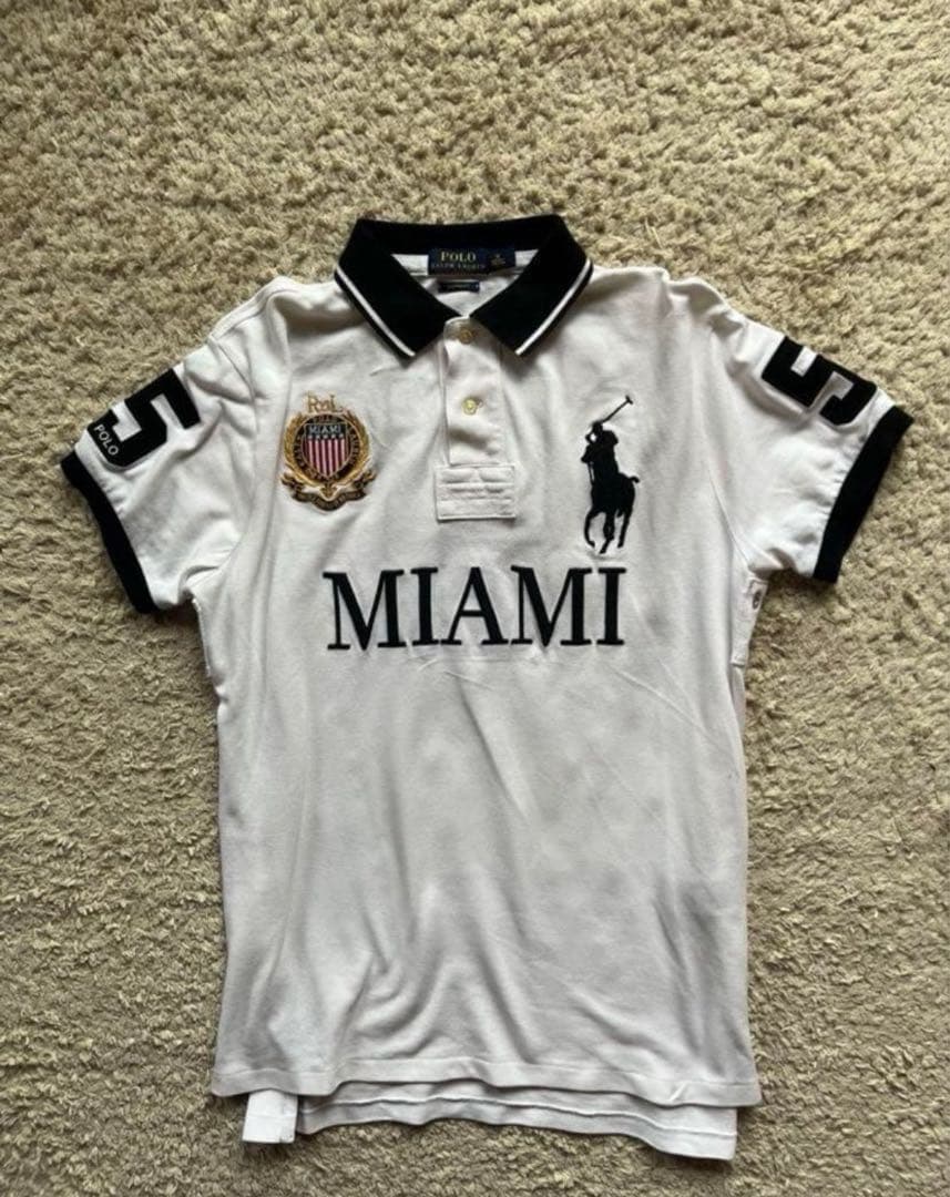 ポロシャツ MIAMI ホワイト　廃盤　custom fit