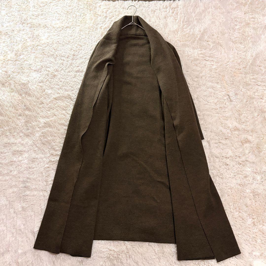 ドゥーズィエムクラス MUSE ウール混 ロングニットガウン コート ブラウン