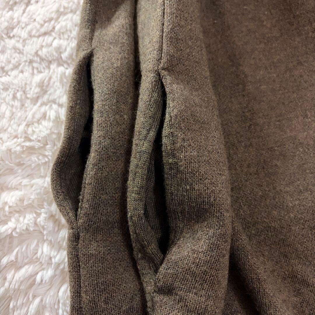 ドゥーズィエムクラス MUSE ウール混 ロングニットガウン コート ブラウン