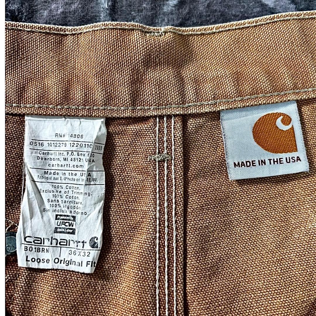 USA製 36×32 Carhartt 金ボタン YKKチャック 人気カラー