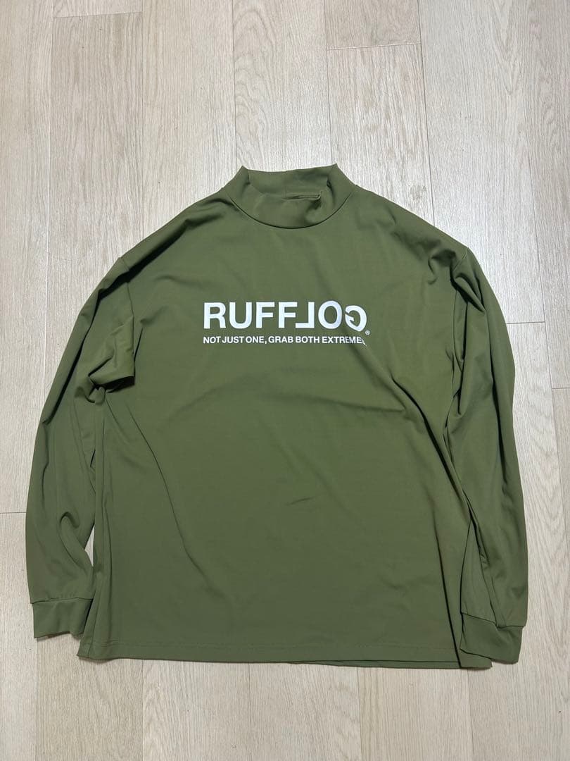 RUFFLOGオリーブ ハイネック長袖シャツ