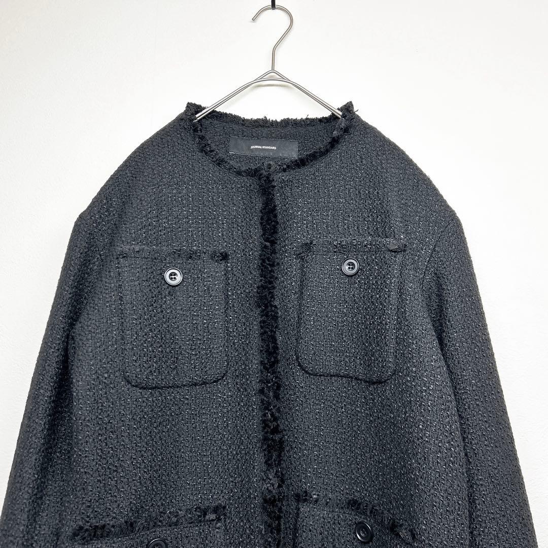 24時間限定価格　ジャーナルスタンダード　ツイードノーカラージャケット　フリンジ