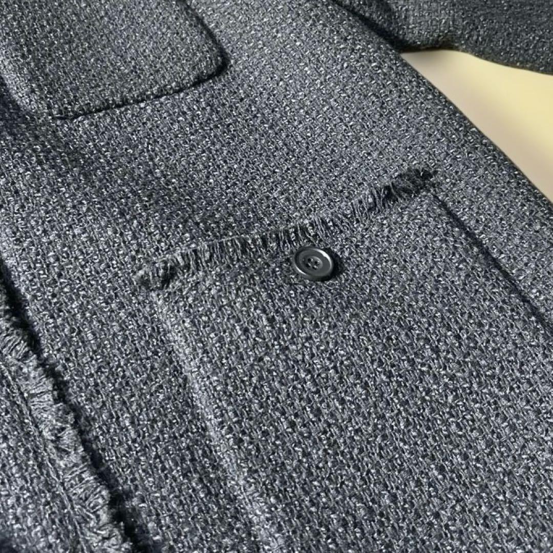 24時間限定価格　ジャーナルスタンダード　ツイードノーカラージャケット　フリンジ