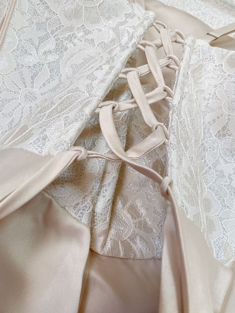 ANNABELLE シャンパンベージュ　ロングドレス　未使用　147cm程度向け