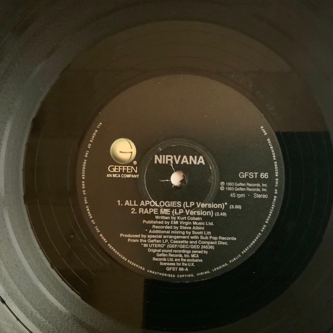 NIRVANA all apologies 12inch アートプリント2枚付