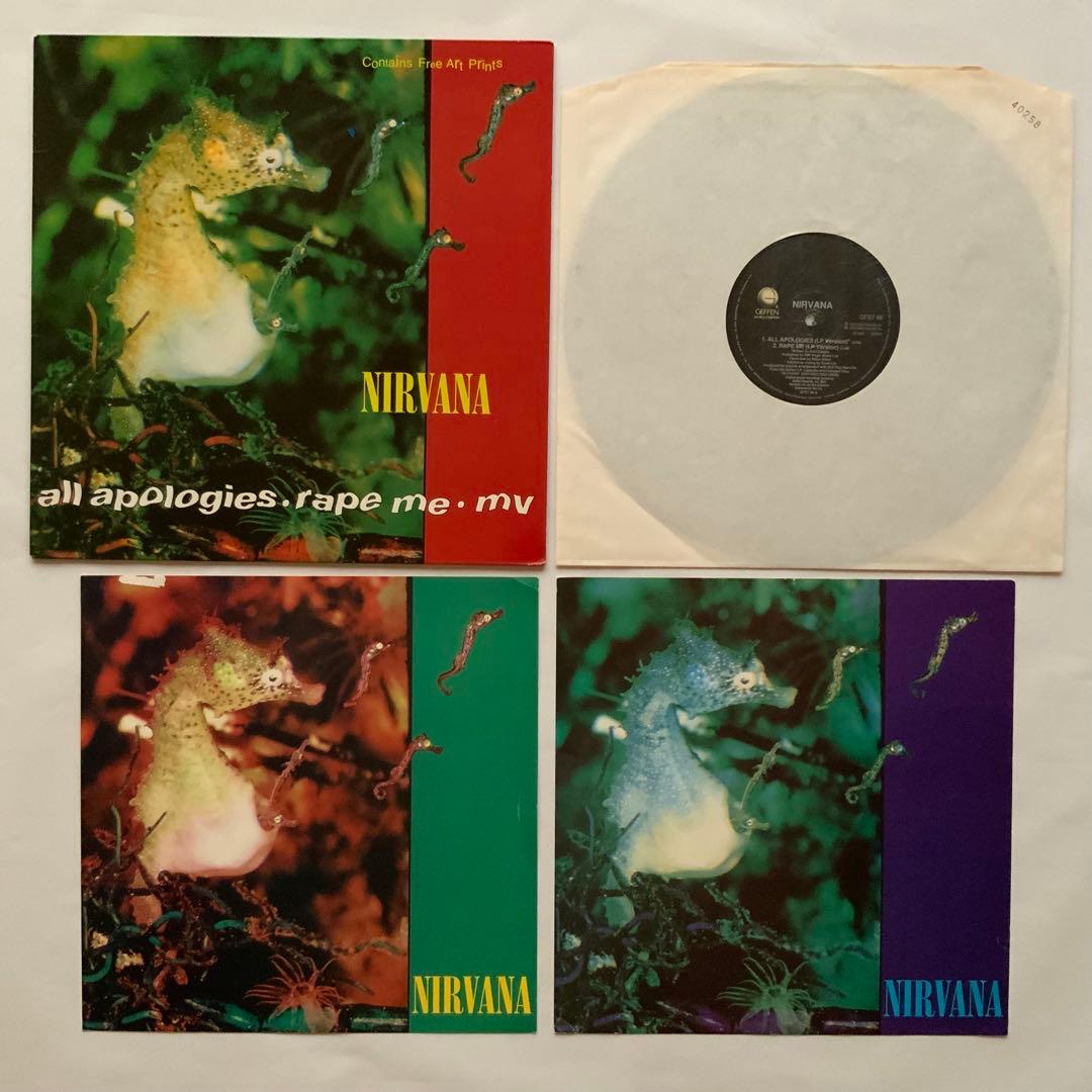 NIRVANA all apologies 12inch アートプリント2枚付