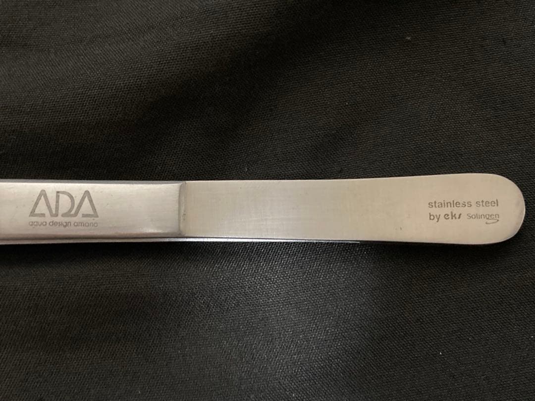 旧ロゴ ADA社製水槽用品2点セット（ピンセット、サンドフラッター)