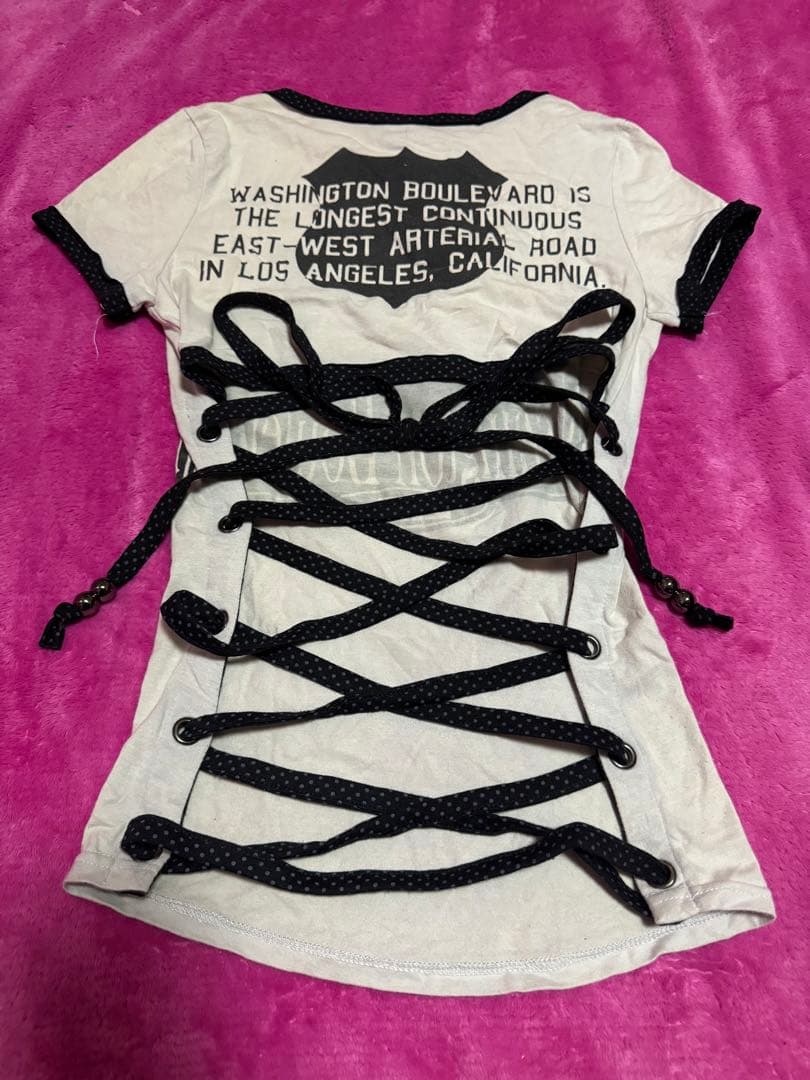 d.i.a. 編み上げ Tシャツ