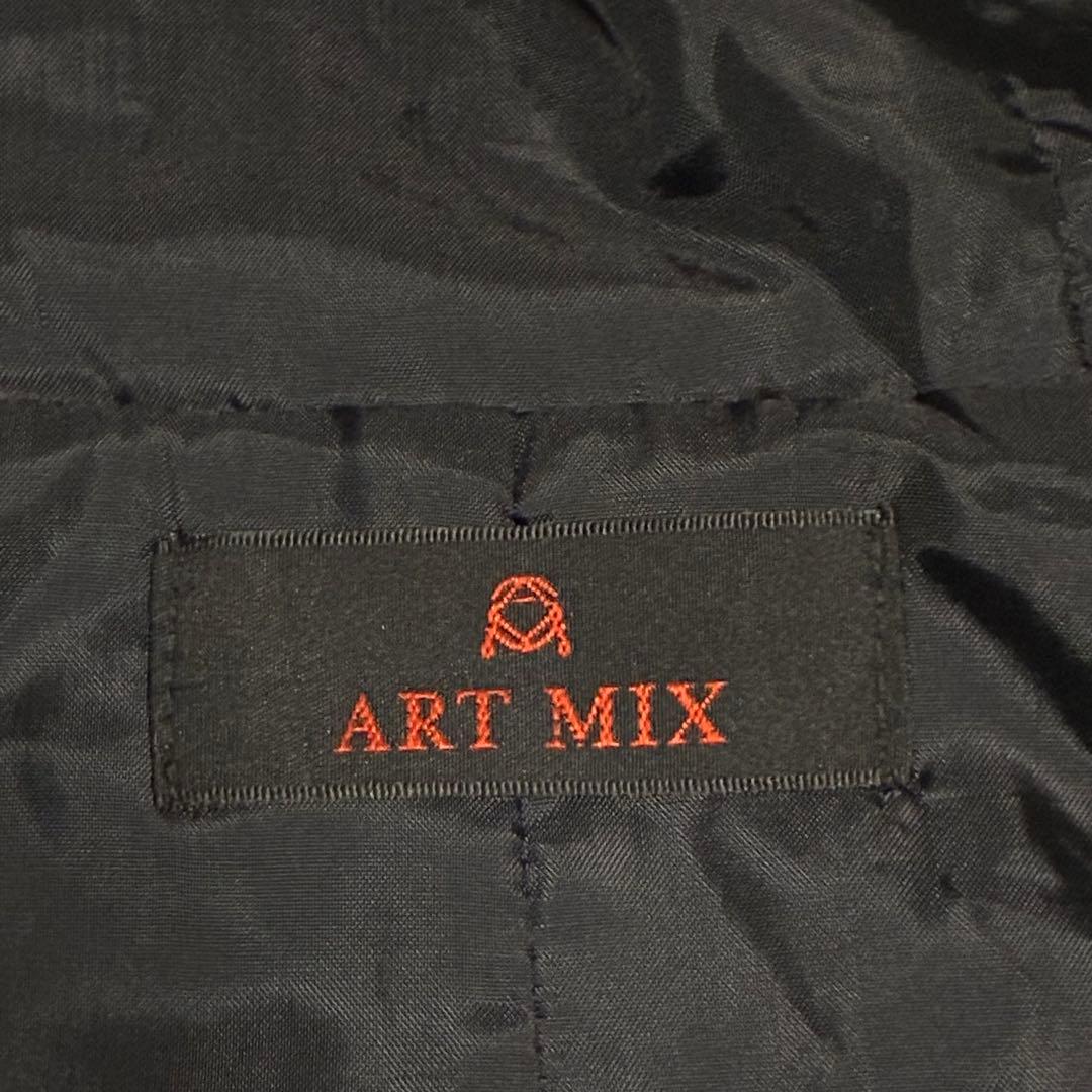 萌 モユル ARTMIX 美品 変形 ナイロンフーディーコート 黒 ブラック