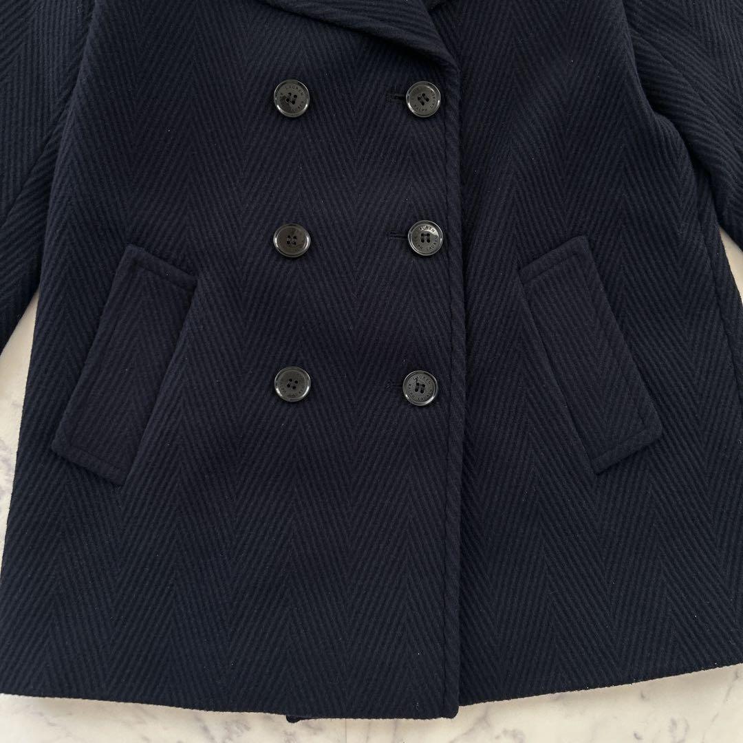 LAUREN RALPH LAUREN ヘリンボーン柄 ダブルブレスト コート