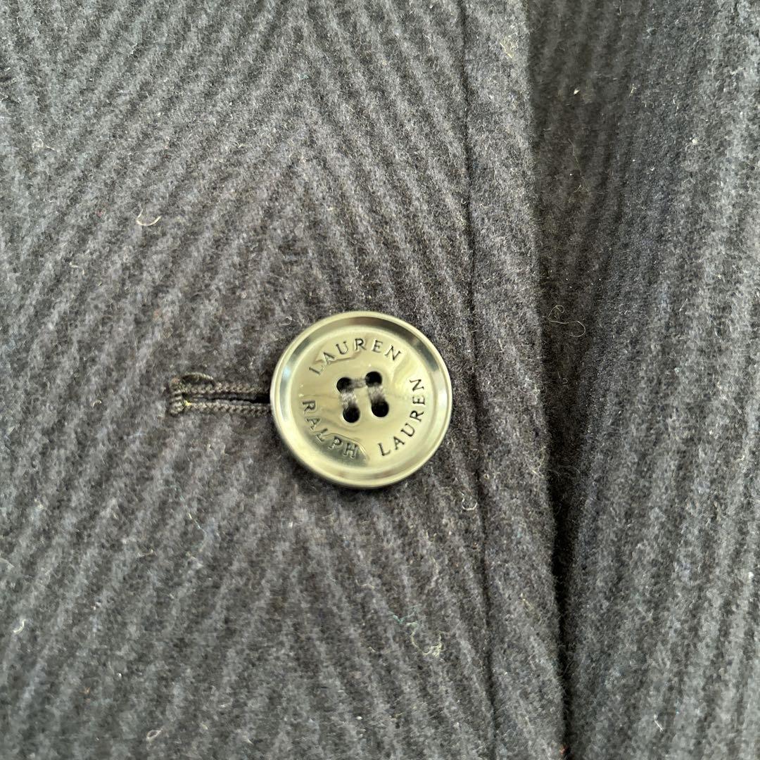 LAUREN RALPH LAUREN ヘリンボーン柄 ダブルブレスト コート