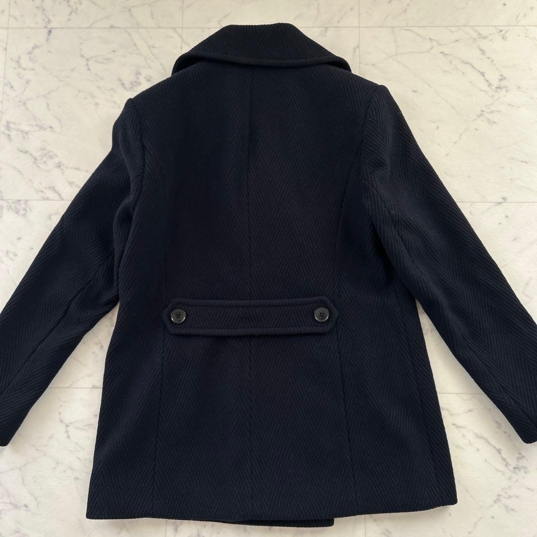 LAUREN RALPH LAUREN ヘリンボーン柄 ダブルブレスト コート