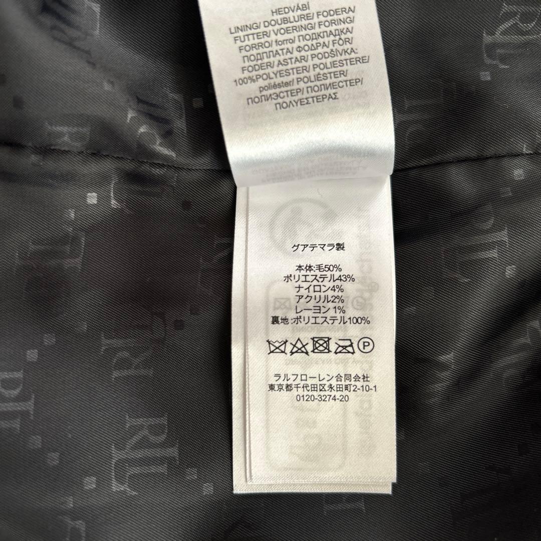 LAUREN RALPH LAUREN ヘリンボーン柄 ダブルブレスト コート