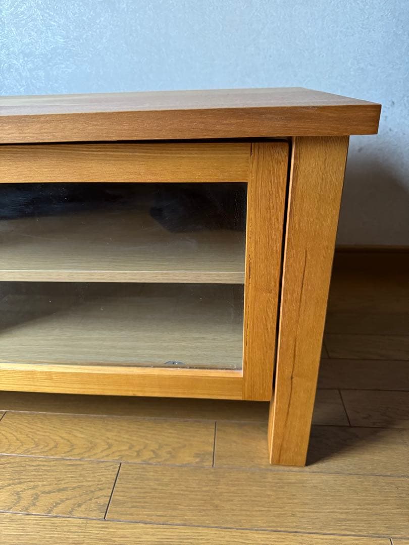 無印良品　AVラックタモ材　ナチュラル。