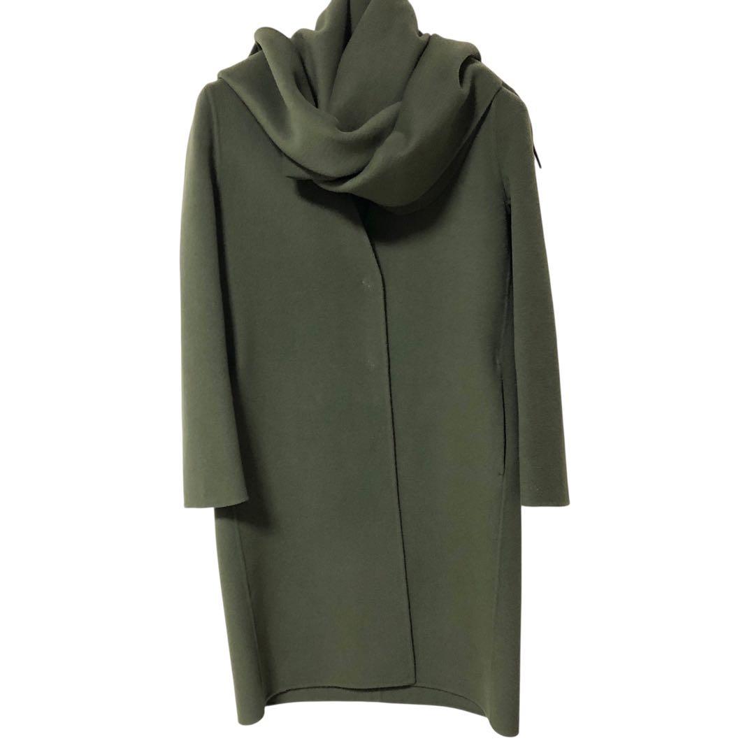 MaxMara MARELLA マフラー付 ノーカラーコート M ウール 高級