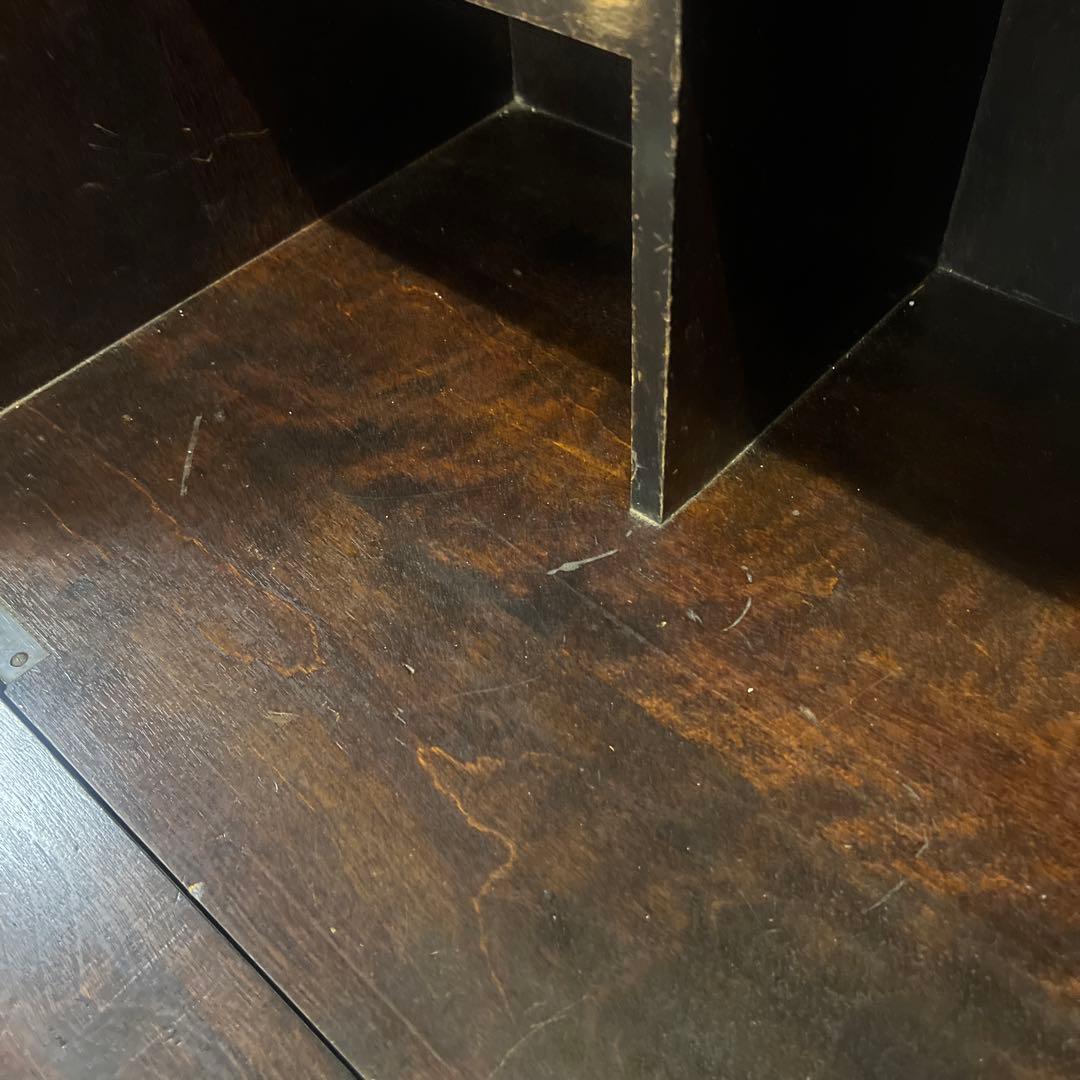 山登りで聞く音楽様 松本民芸家具 高山式座ビューロダークブラウン 文机