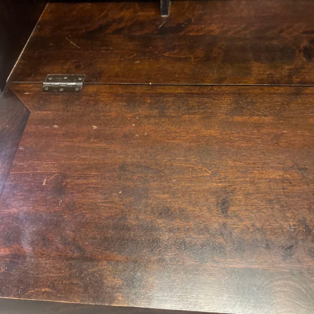 山登りで聞く音楽様 松本民芸家具 高山式座ビューロダークブラウン 文机