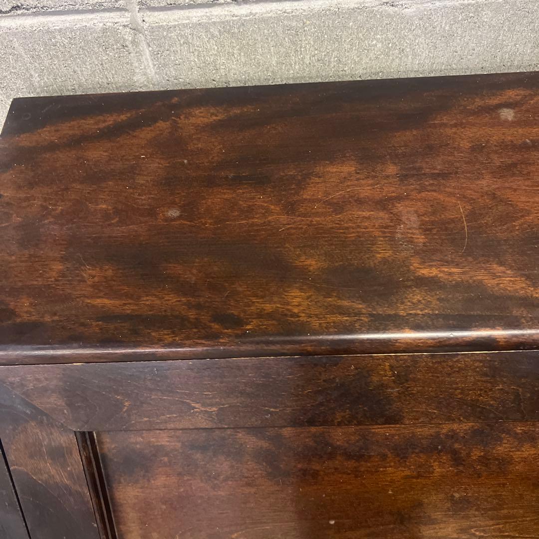 山登りで聞く音楽様 松本民芸家具 高山式座ビューロダークブラウン 文机