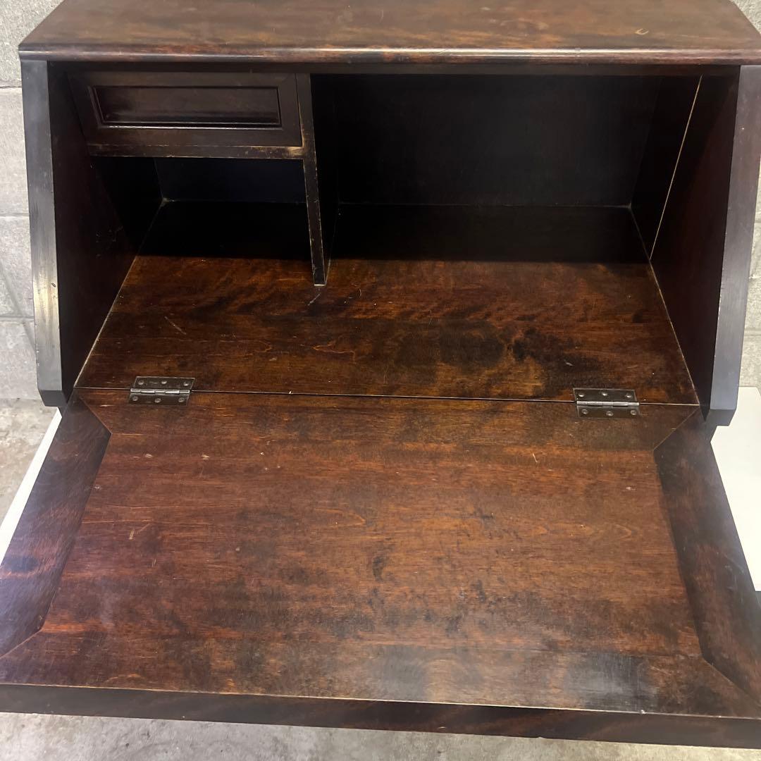 山登りで聞く音楽様 松本民芸家具 高山式座ビューロダークブラウン 文机