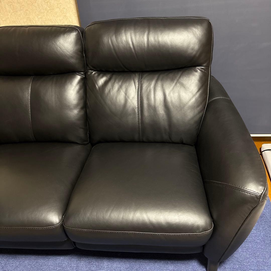 ニトリ　2人掛けソファ　アネーロ NB BK