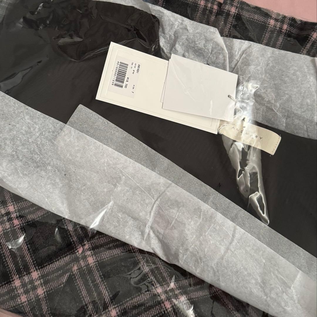 ワンピース Selena check mini dress gray