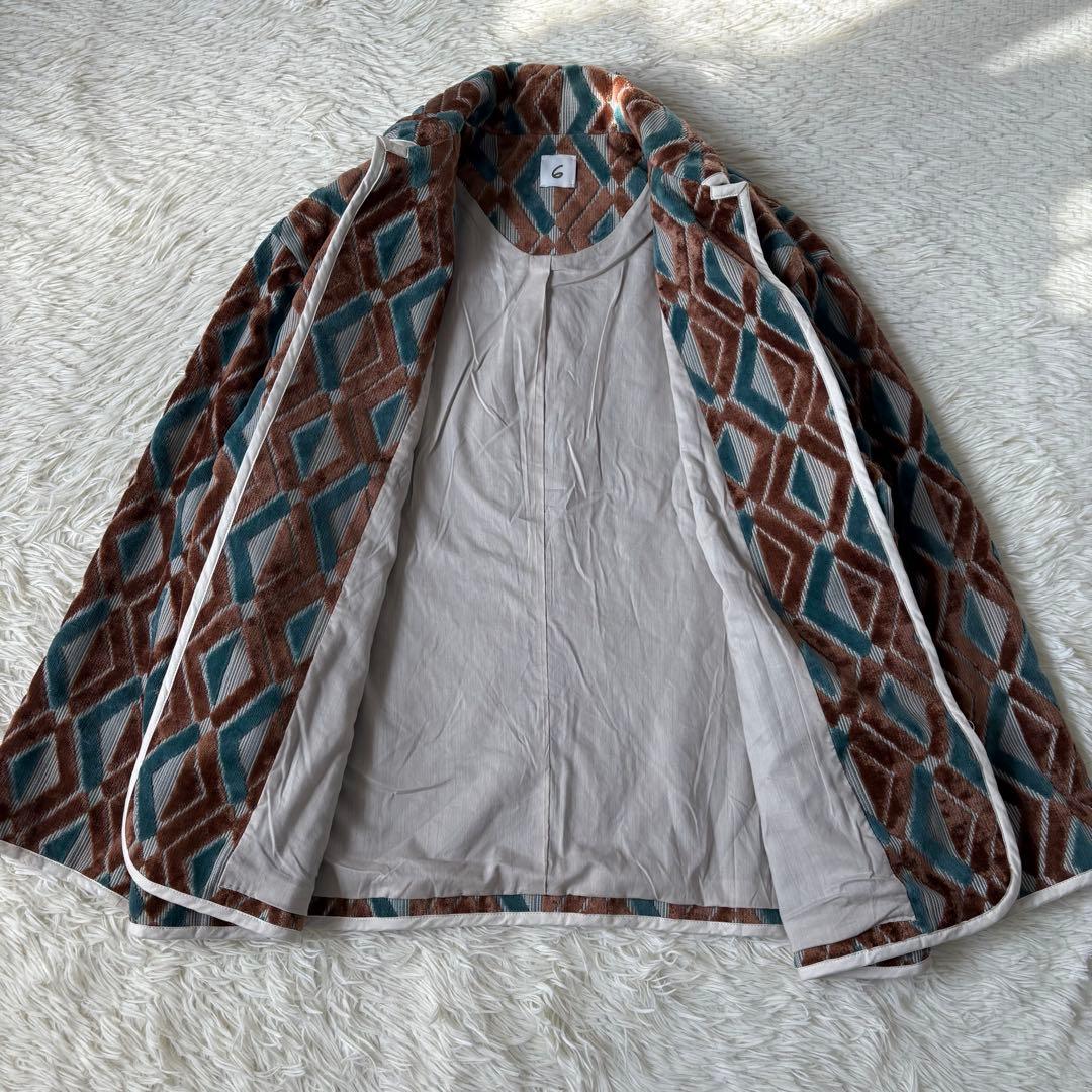 美品 Roku ロク ジャケット ダイヤモンドモチーフ マルチカラー 36