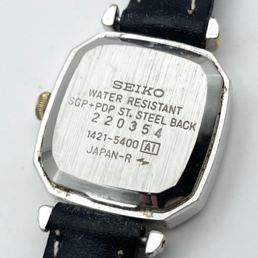 SEIKO ヴィンテージ レディース腕時計 スクエア クオーツ ゴールド 稼働品