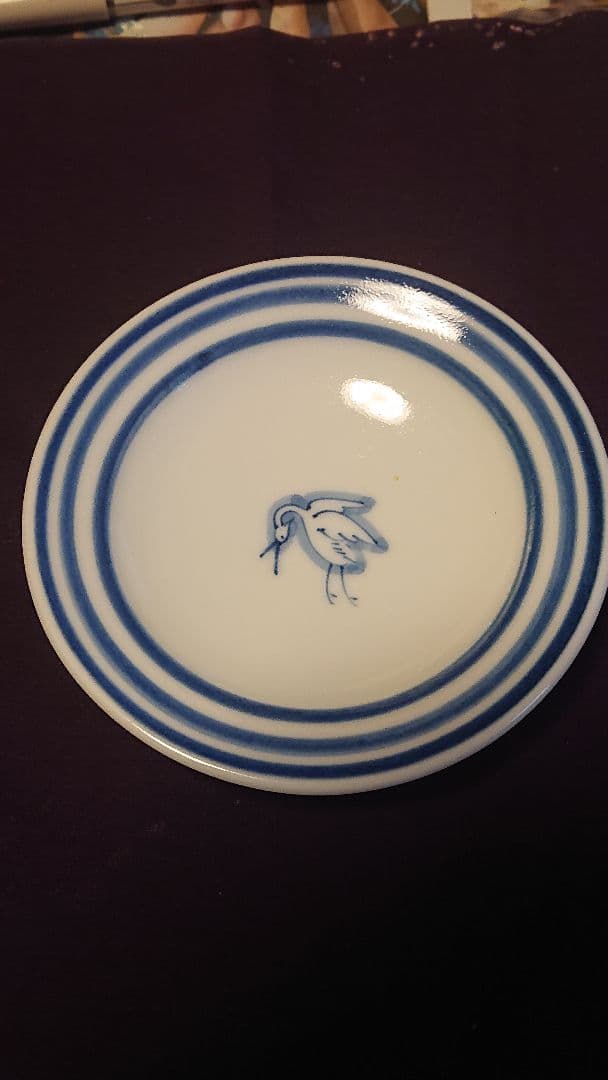 浜野まゆみ 小皿2枚組 鶴 ねずみとかぼちゃ 初期作品